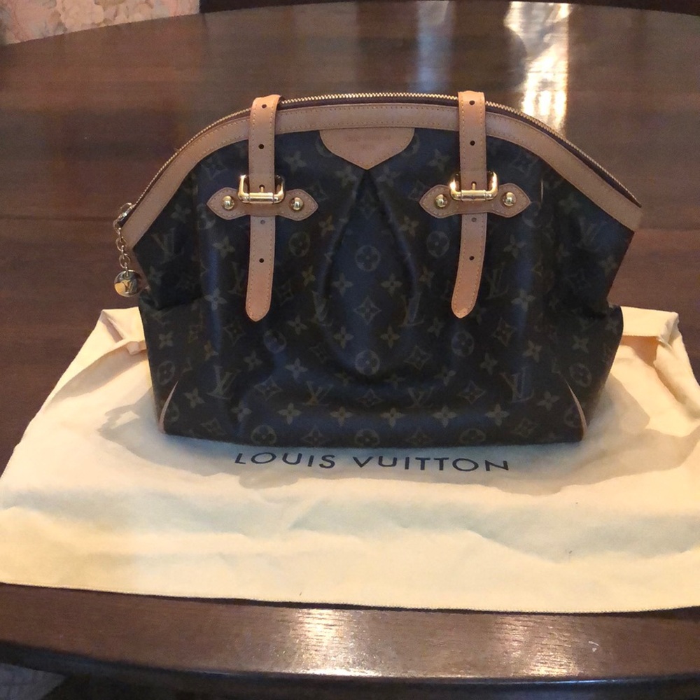 *ON SALE* Louis Vuitton TIVOLI GM Monogram Canvas Leather Brown Tan Shoulder Bag - Picture 7 of 16